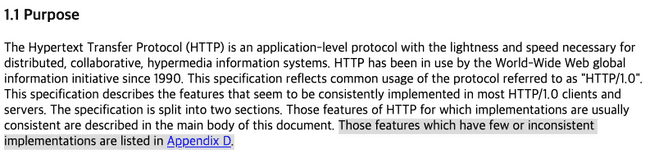 HTTP/1.0 일관성