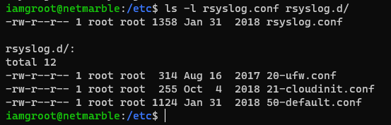 ‘rsyslog’ 설정 파일
