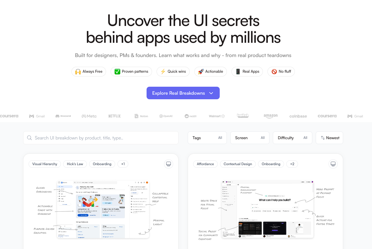 실제 UI 화면으로 핵심 UX 원칙 분석하는 ‘UXsnaps’